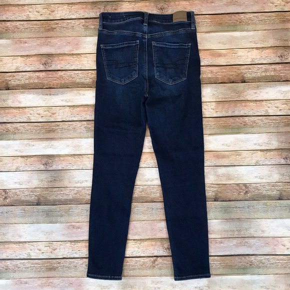 American Eagle Womens Size 4 Next Level Stretch Highest Rise Jegging Dark Wash - Picture 5 of 8